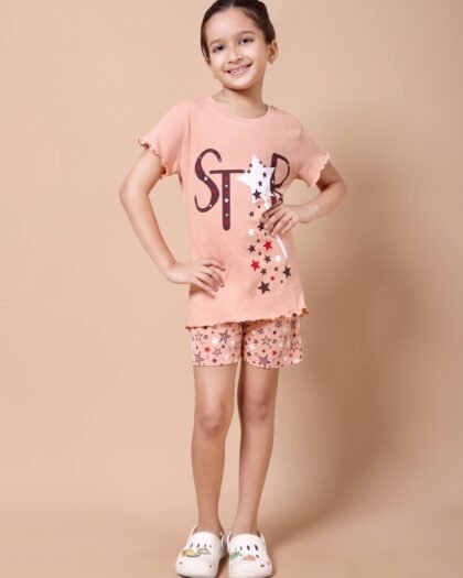 Peach Pie Star Print Co-ord Set